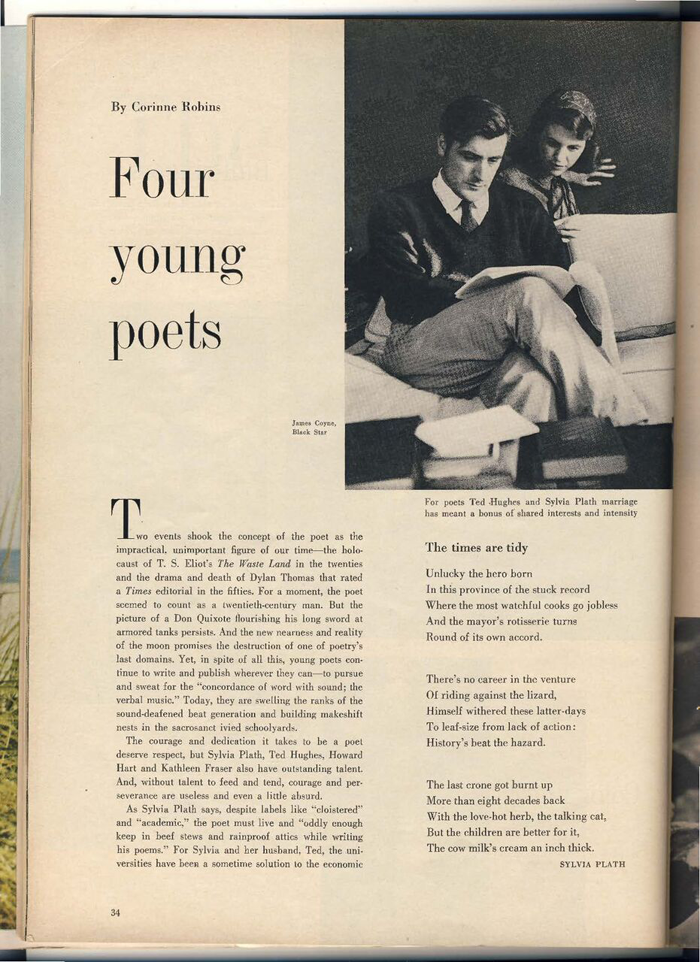 Sylvia Plath Mlle article pg. 1