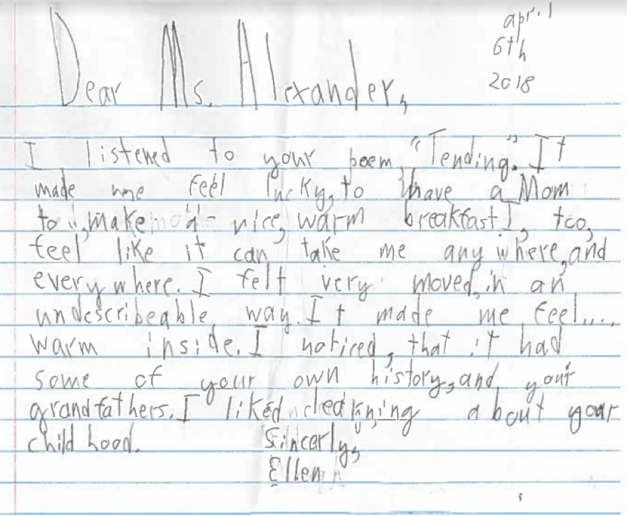 Dear Elizabeth Alexander from Ellen
