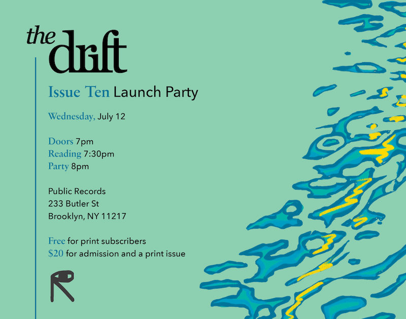 the drift issue ten launch party july 12