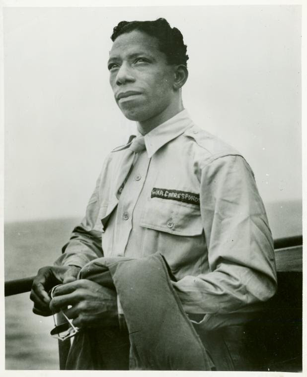 “African American War Correspondent Aboard U.S. Coastal Ship”