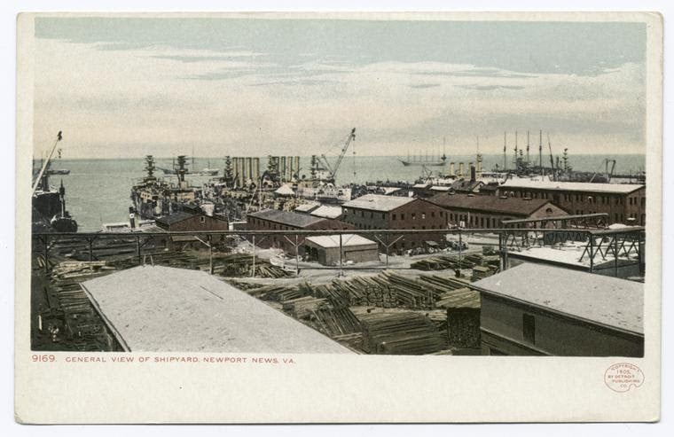 “General View, Shipyard, Newport News, Va.”  