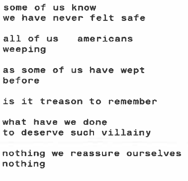 Friday 9/14/01 by Lucille Clifton