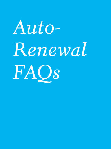 Auto-renewal FAQs
