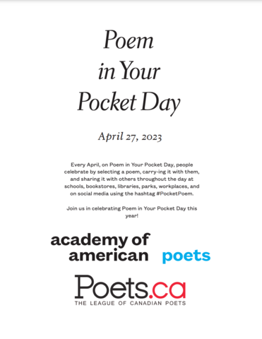 Poem In Your Pocket Day 2023