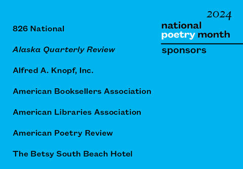 Our 2024 National Poetry Month sponsors
