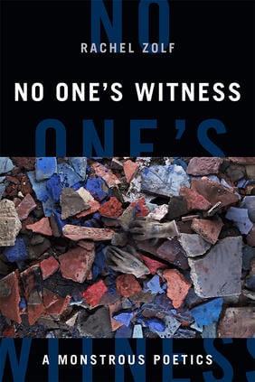 Jacket cover for No One's Witness by Rachel Zolf