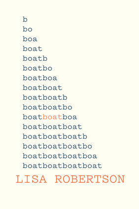 Jacket cover for Boat. by Lisa Robertson