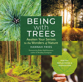 Jacket cover for Being With Trees by Hannah Fries